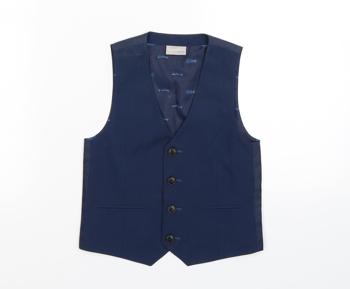 NEXT Boys Blue   Vest Jumper Size 5 Years  - waiscoat, wedding event