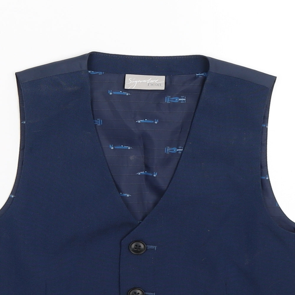 NEXT Boys Blue   Vest Jumper Size 5 Years  - waiscoat, wedding event