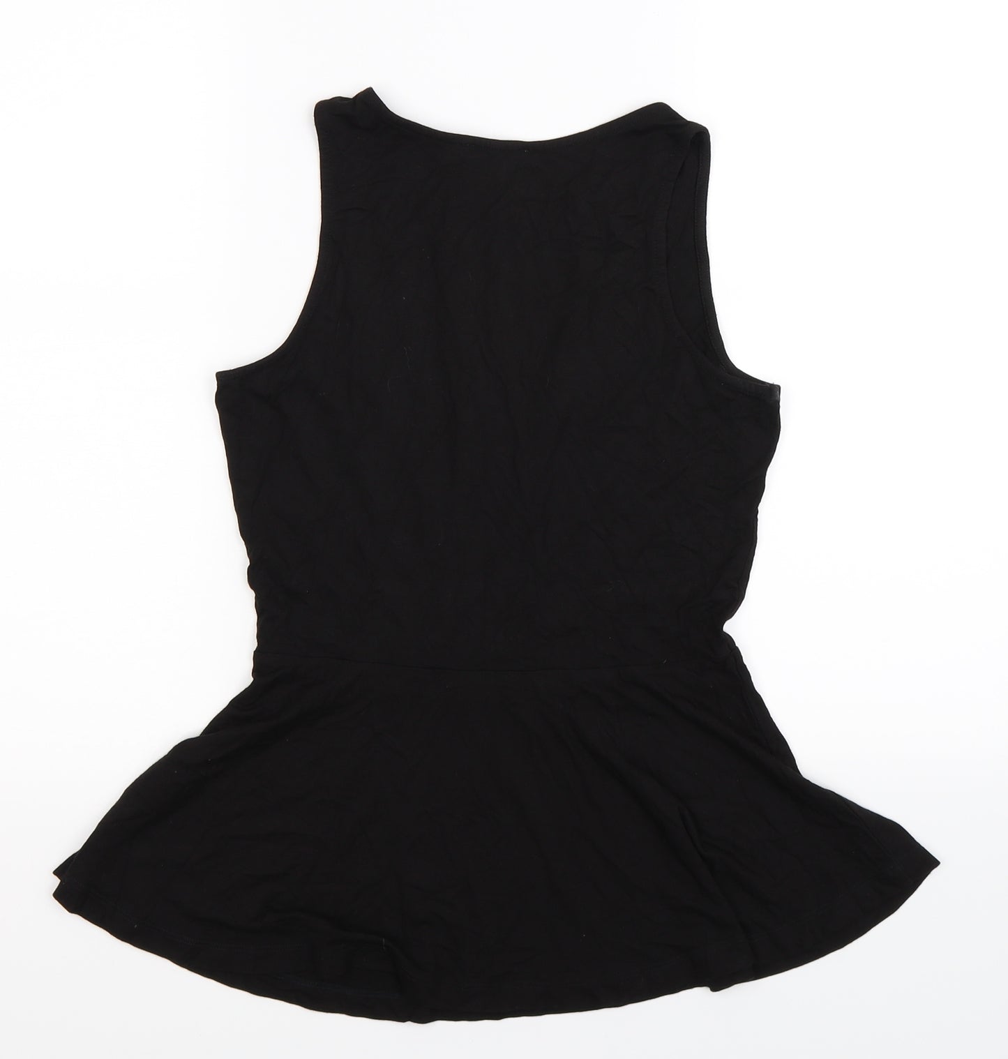 NEXT Womens Black   Basic Tank Size 10  - peplum