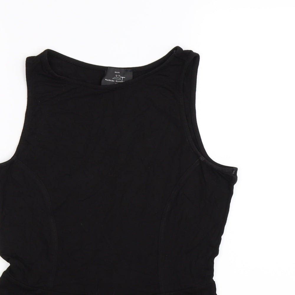 NEXT Womens Black   Basic Tank Size 10  - peplum