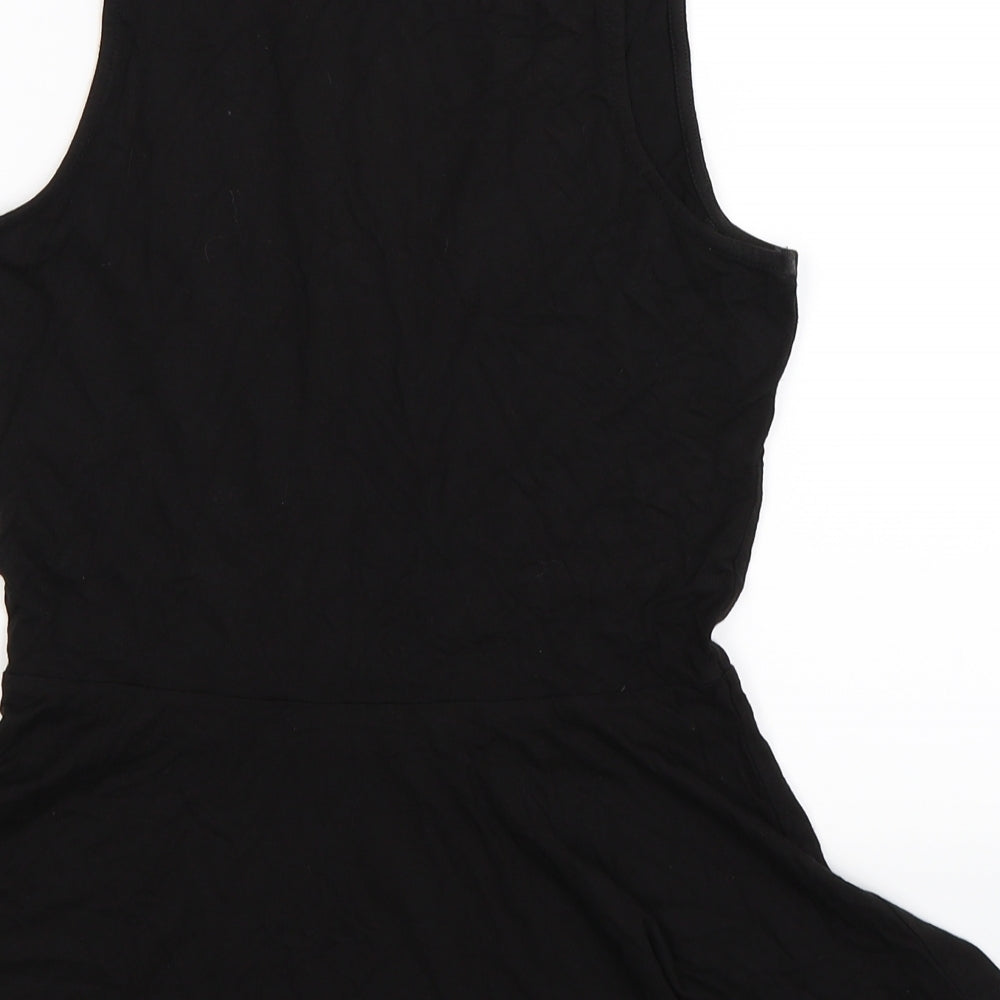 NEXT Womens Black   Basic Tank Size 10  - peplum