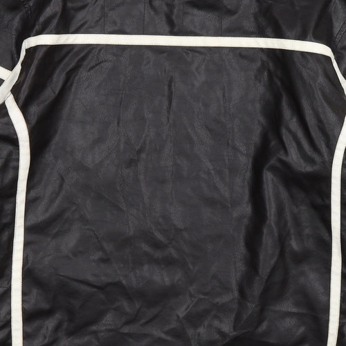 Life & Glory Mens Brown Striped  Jacket  Size M  - faux leather