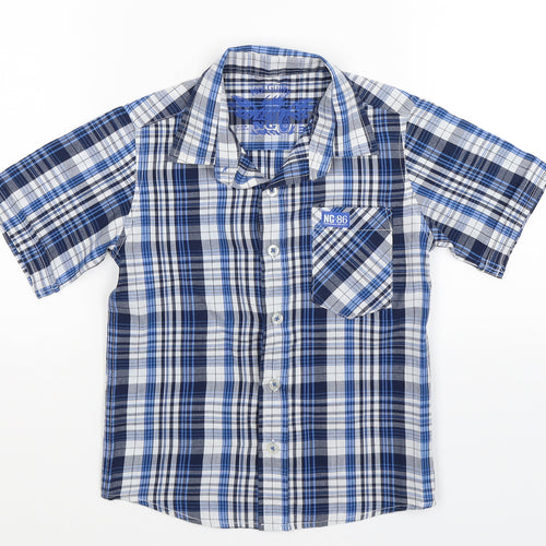 not guilty Boys Blue Check  Basic Button-Up Size 3-4 Years