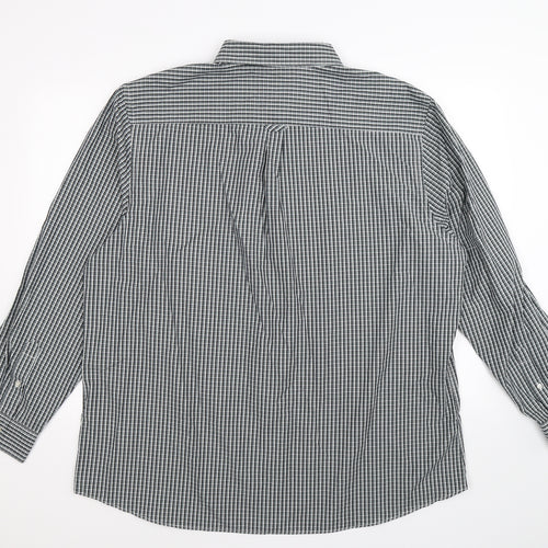 Maine Mens Green Check   Button-Up Size XL