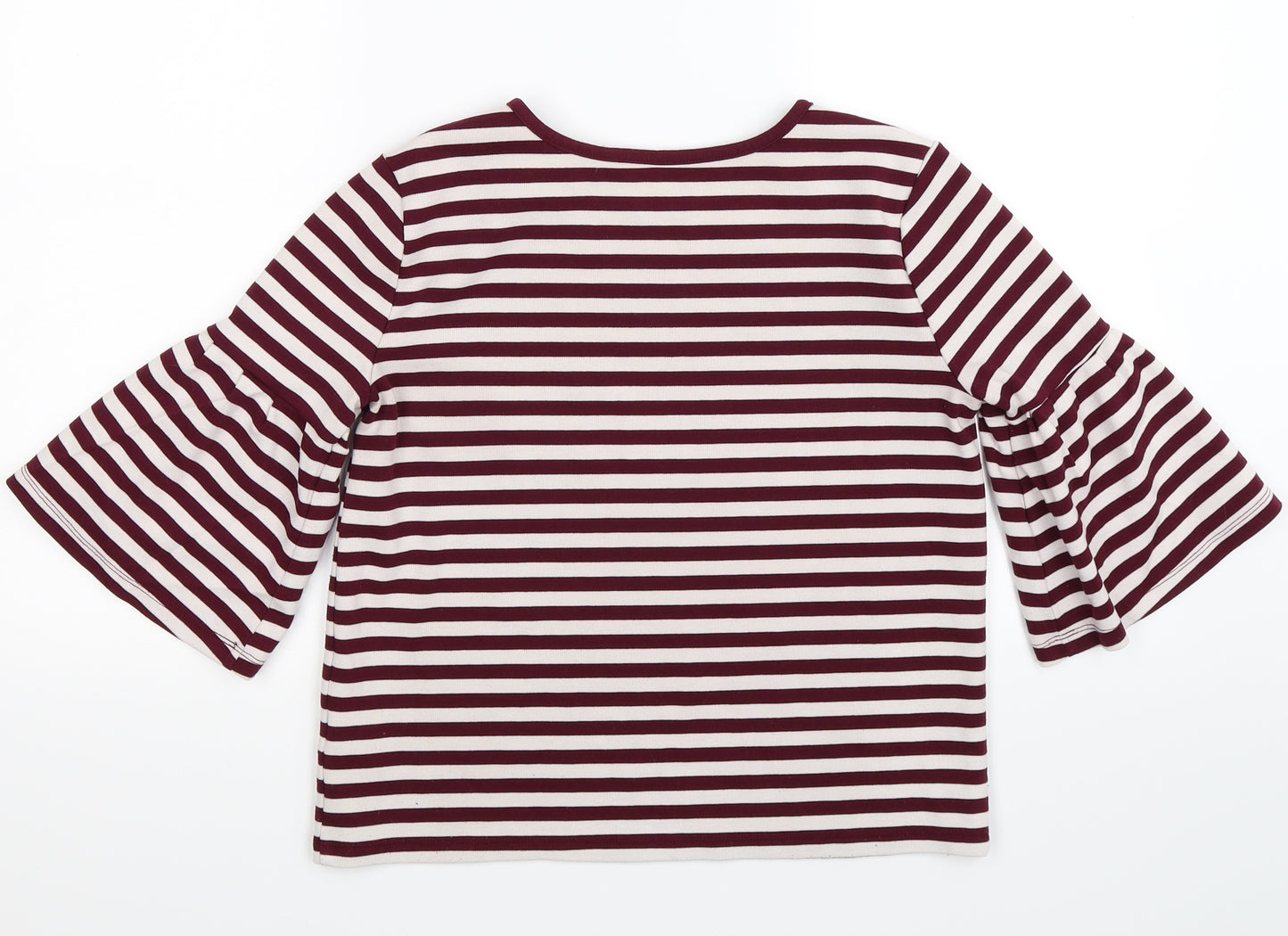 Gap Womens Red Striped  Pullover Jumper Size XS  - frill sleeve