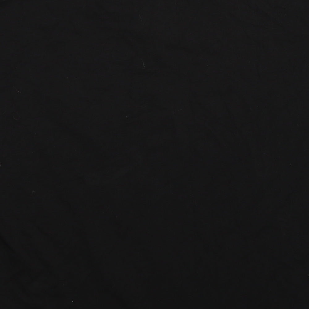 anbor magie Womens Black Floral  Basic T-Shirt Size 2XL