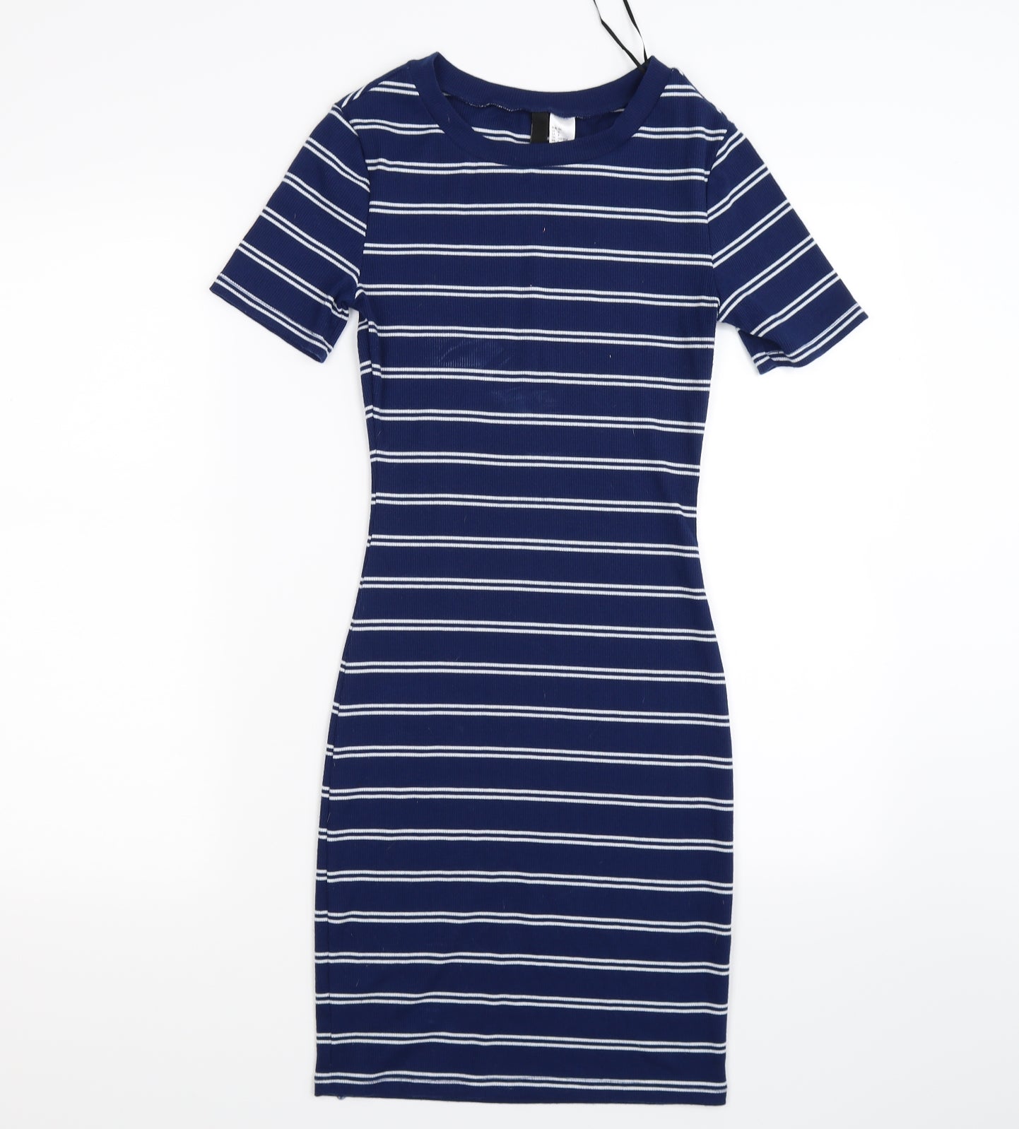 Divided Womens Blue Striped Knit Bodycon  Size 8