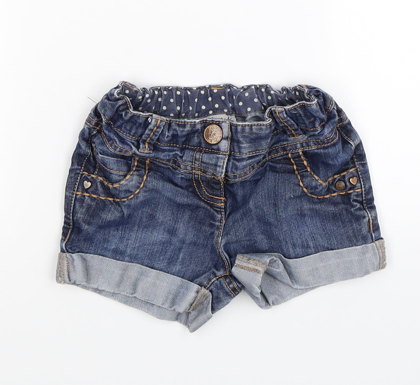 NEXT Girls Blue  Denim Cut-Off Shorts Size 2-3 Years