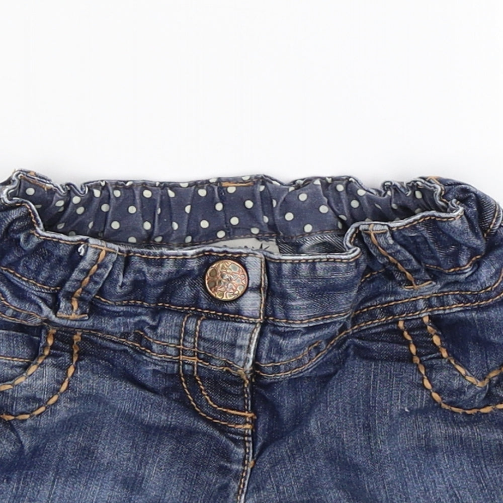 NEXT Girls Blue  Denim Cut-Off Shorts Size 2-3 Years