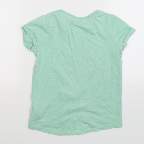 NEXT Girls Green   Basic T-Shirt Size 4-5 Years  - dog