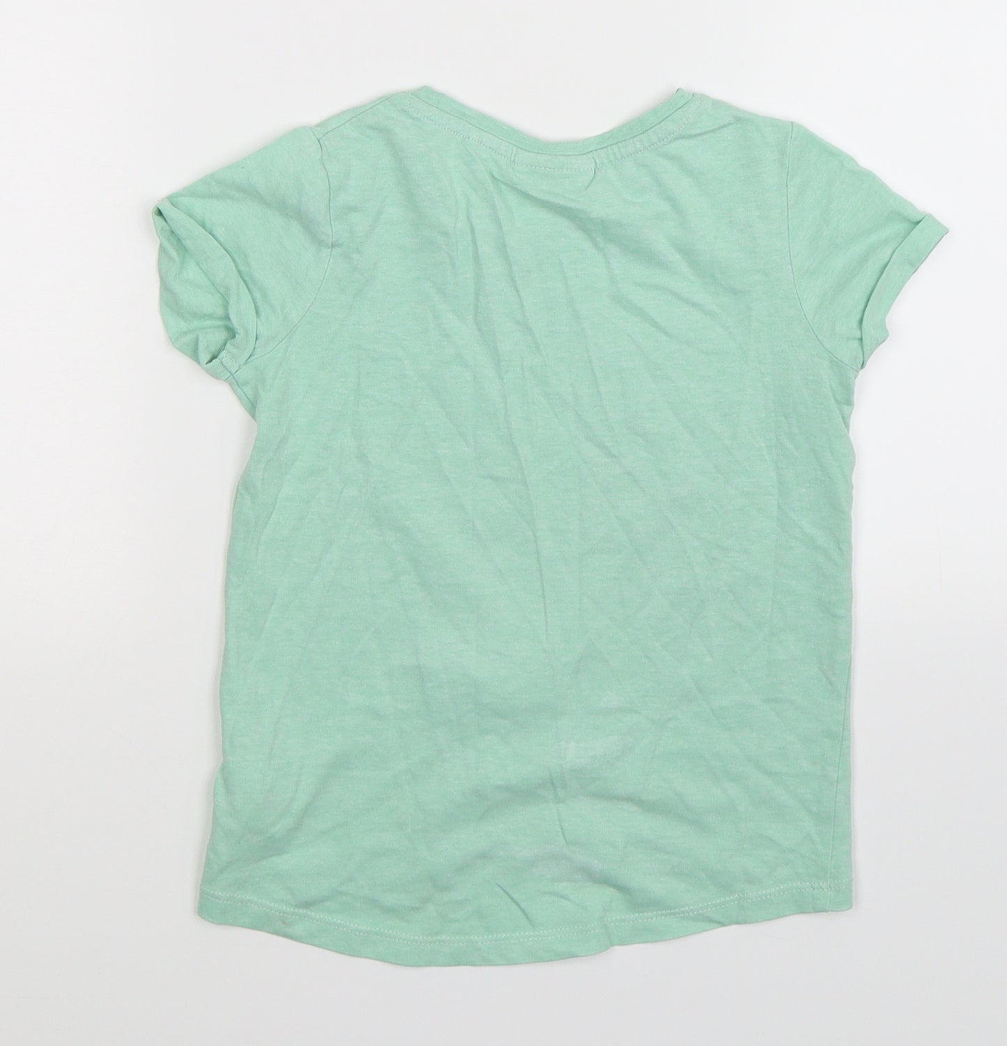 NEXT Girls Green   Basic T-Shirt Size 4-5 Years  - dog