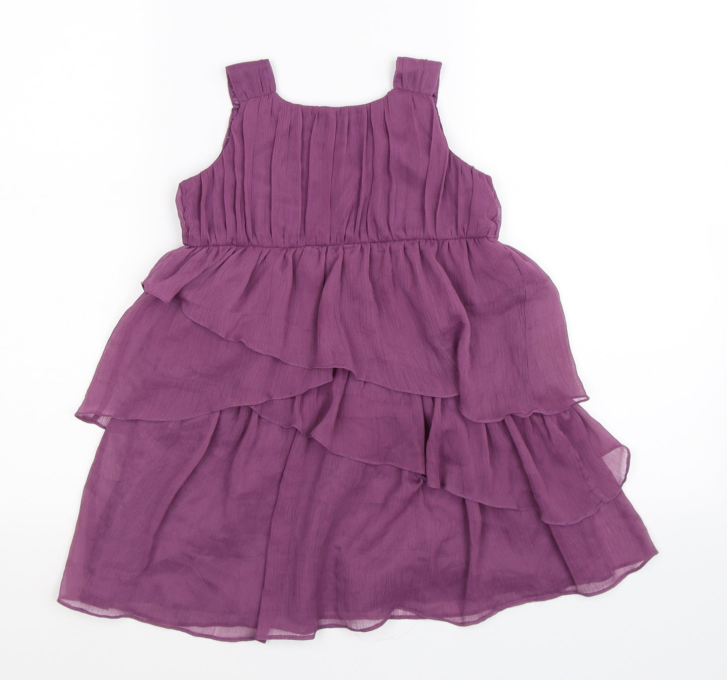Monsoon Girls Purple  Chiffon A-Line  Size 18-24 Months  - frill