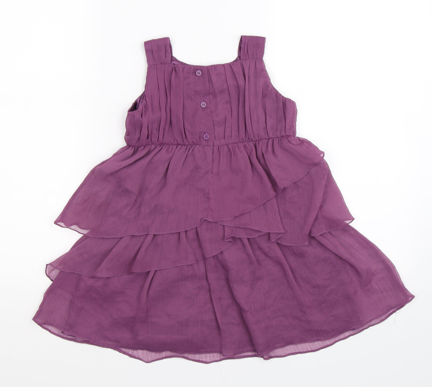 Monsoon Girls Purple  Chiffon A-Line  Size 18-24 Months  - frill