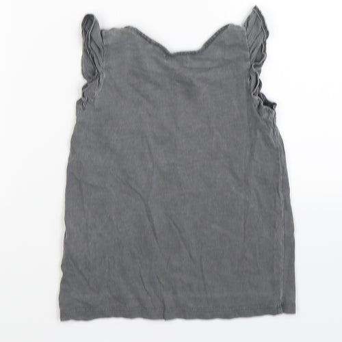 NEXT Girls Grey   Basic Tank Size 3-4 Years  - blah blah