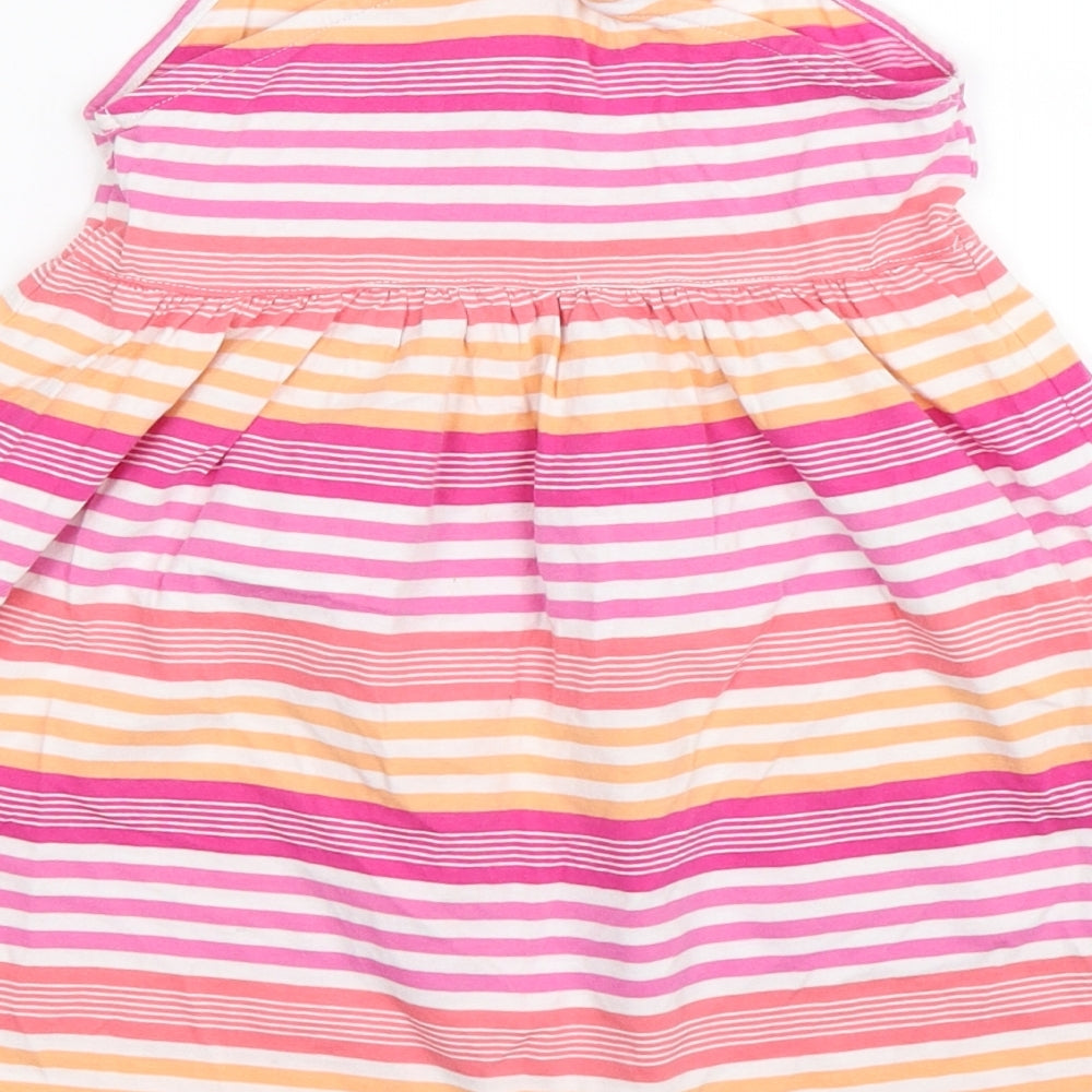 TU Girls Pink Striped  Skater Dress  Size 3-4 Years  - beach wear