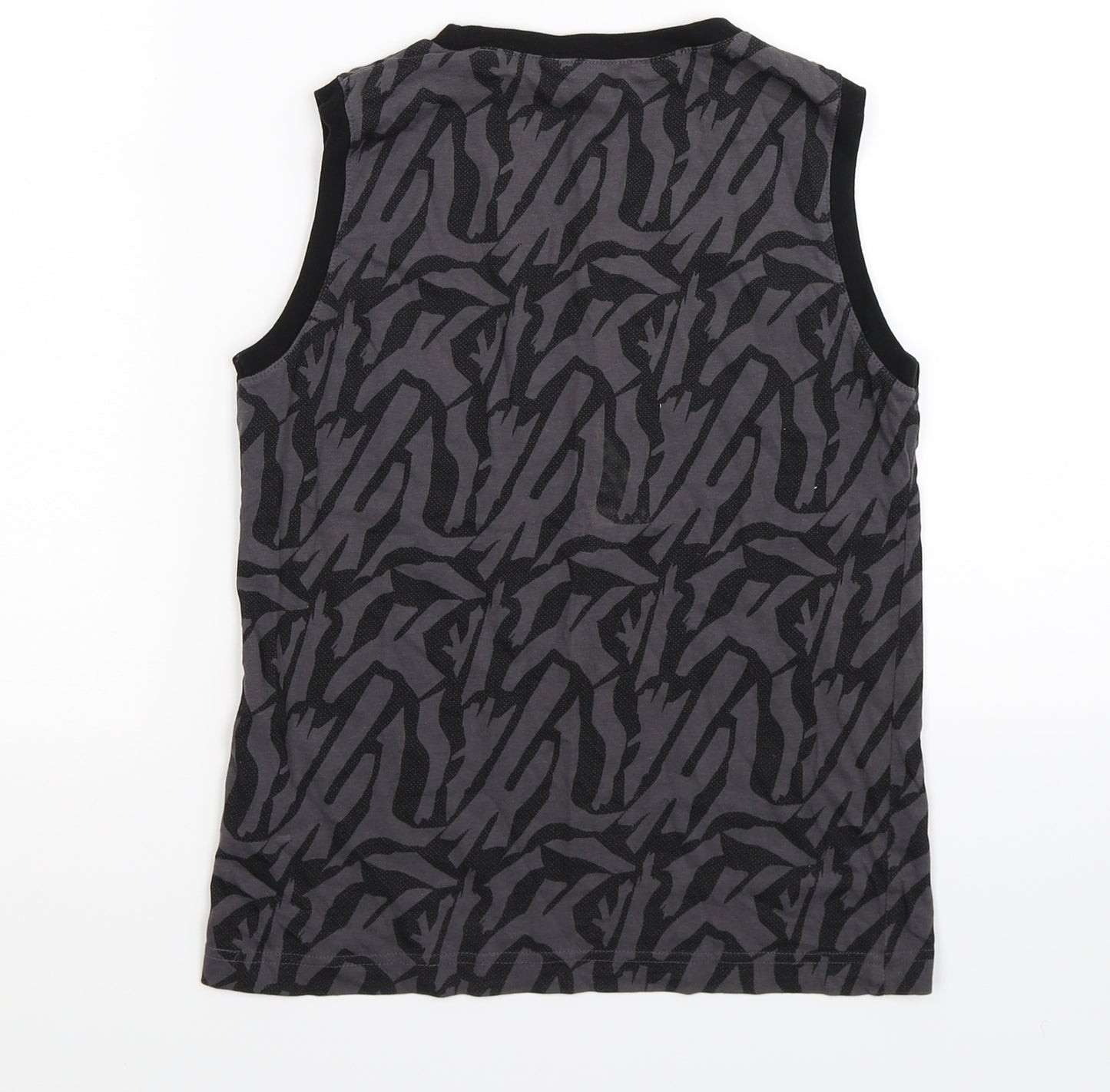 H&M Boys Grey Striped  Basic Tank Size 8-9 Years  - Brasilia