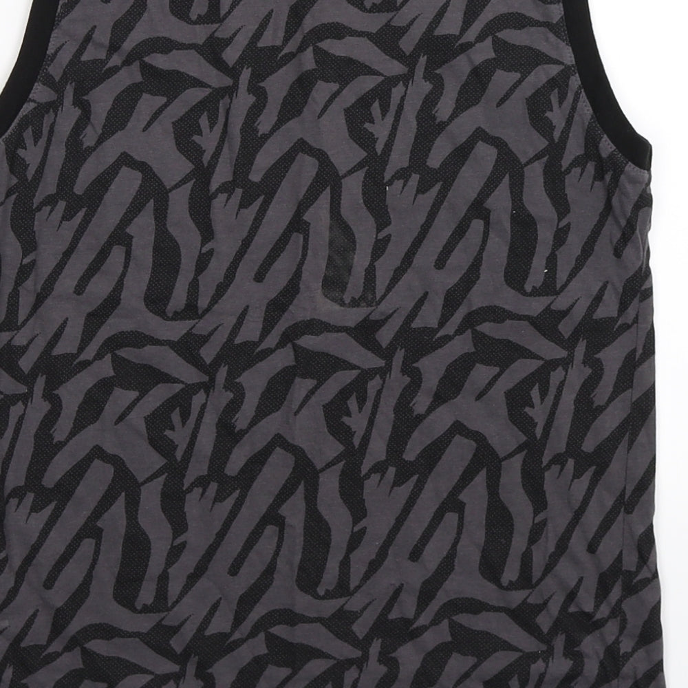 H&M Boys Grey Striped  Basic Tank Size 8-9 Years  - Brasilia