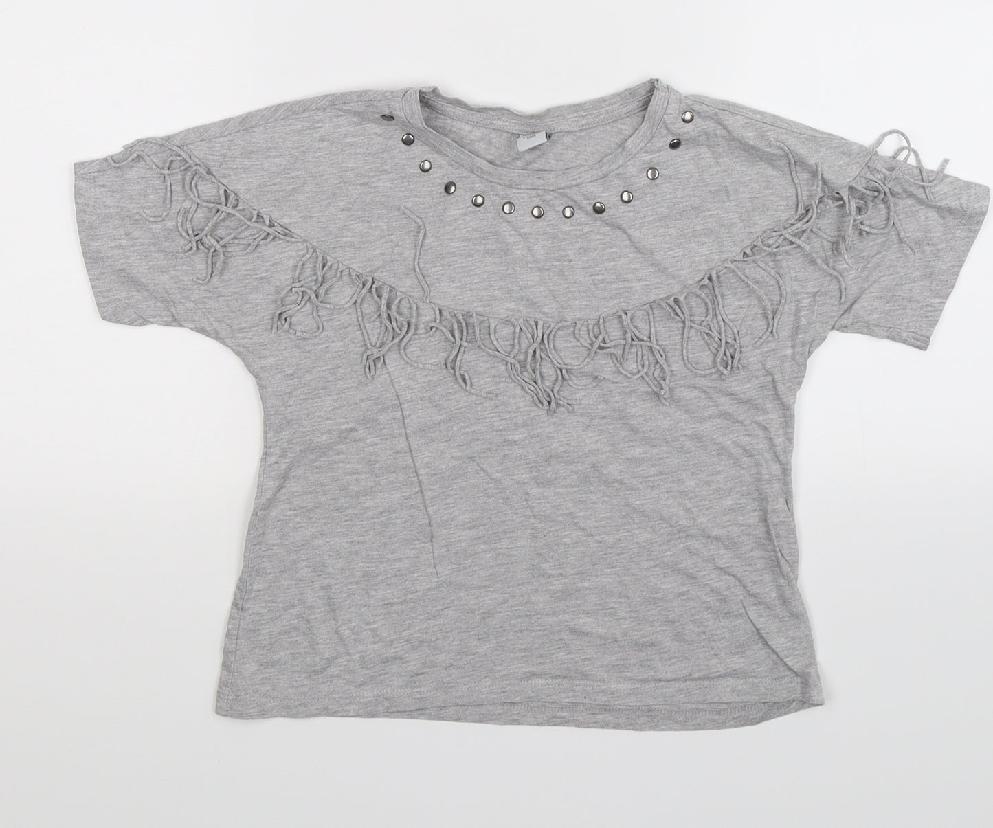 TU Girls Grey   Basic T-Shirt Size 7 Years