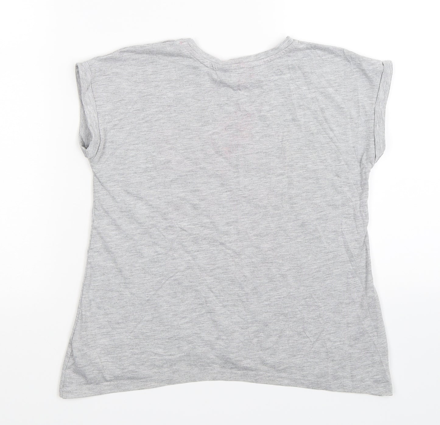 George Girls Grey   Basic T-Shirt Size 7-8 Years  - hance