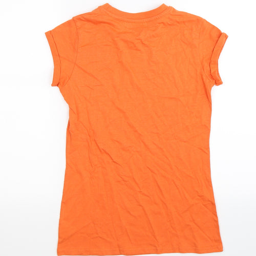 Misspap Womens Orange   Basic T-Shirt Size 10