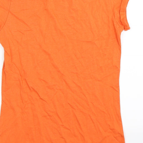 Misspap Womens Orange   Basic T-Shirt Size 10