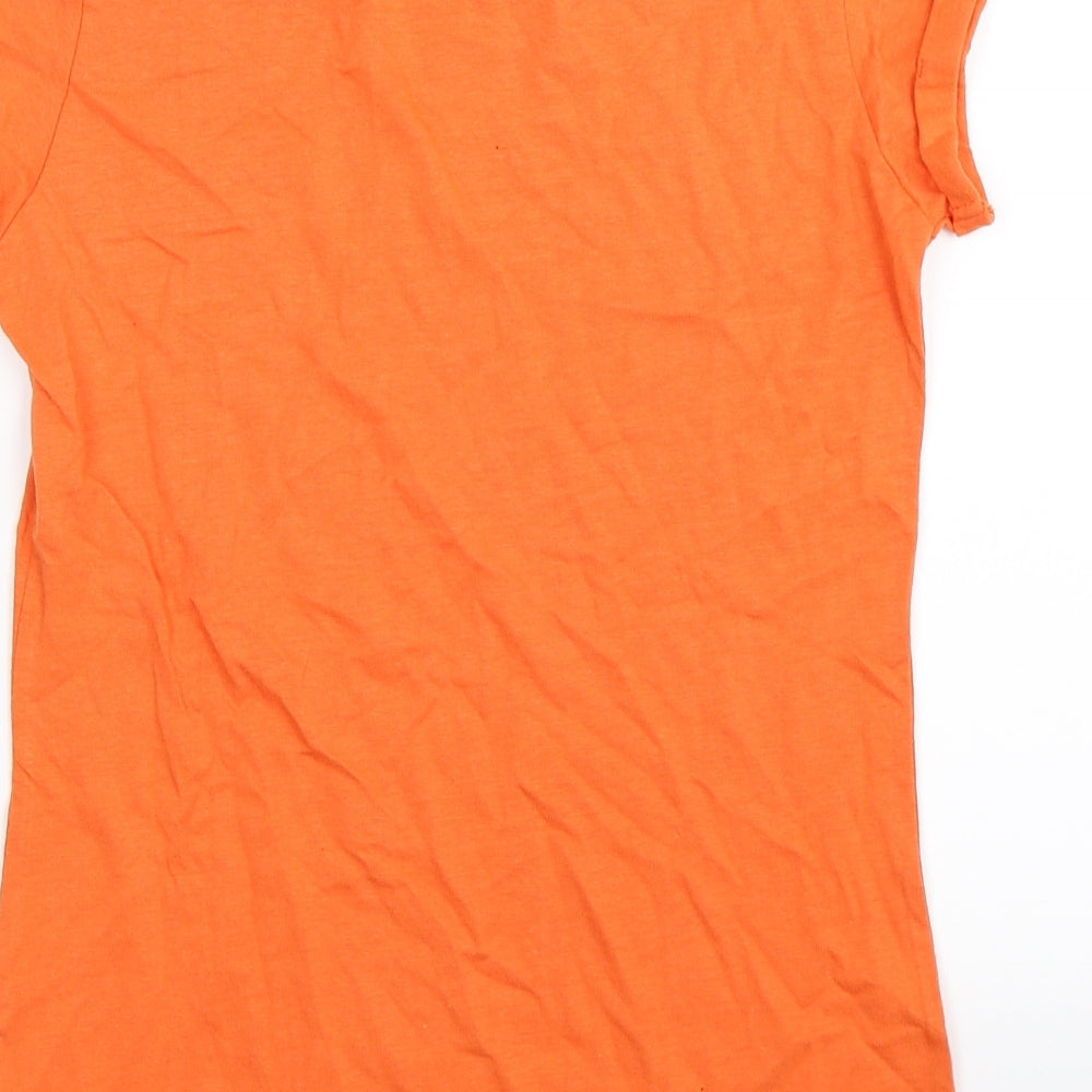 Misspap Womens Orange   Basic T-Shirt Size 10