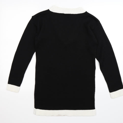 Boohoo Womens Black  Knit Jumper Dress  Size 10