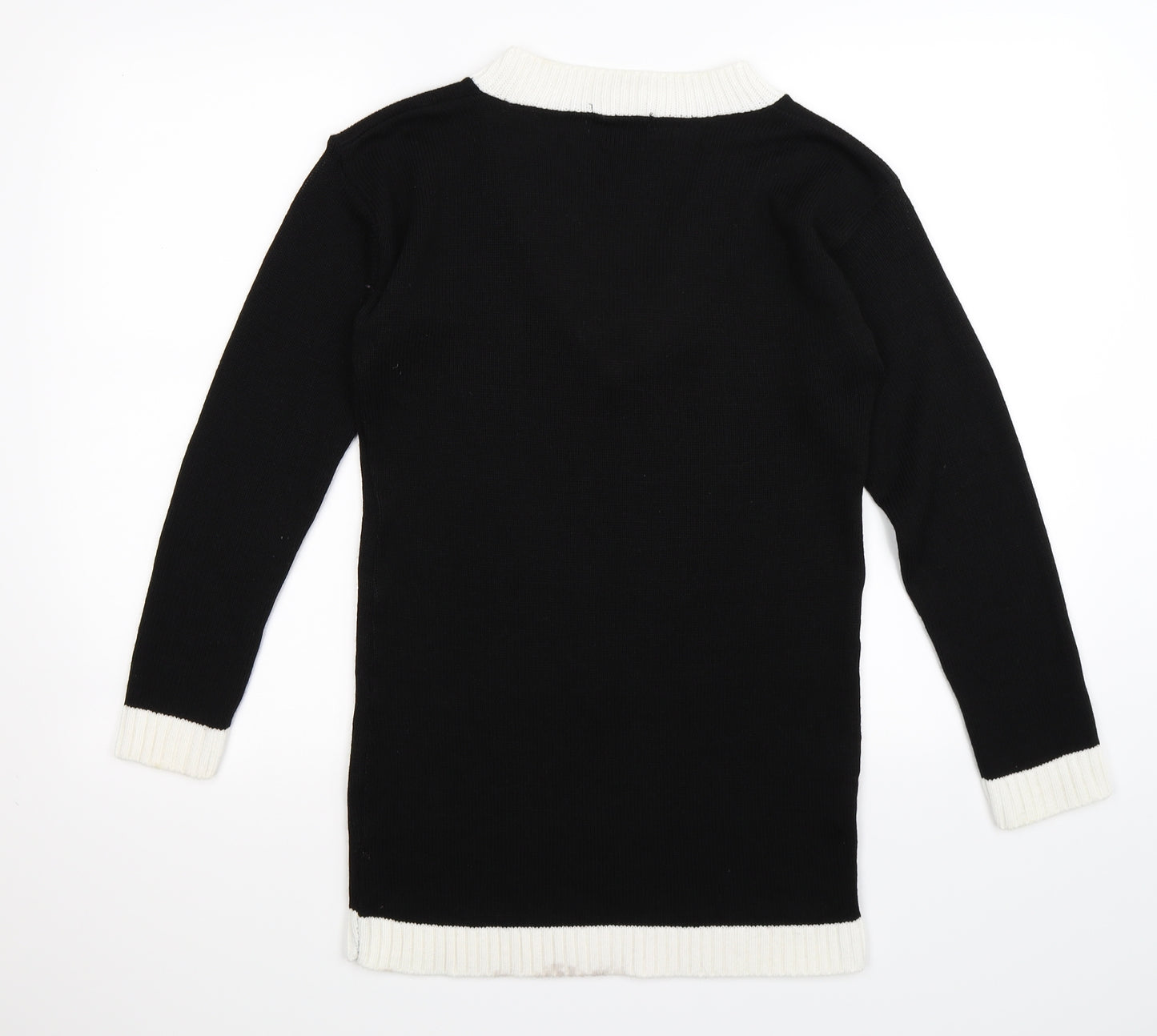 Boohoo Womens Black  Knit Jumper Dress  Size 10