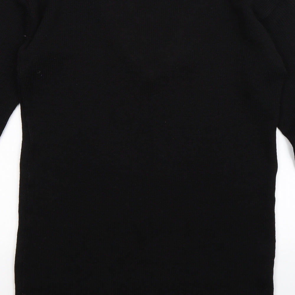 Boohoo Womens Black  Knit Jumper Dress  Size 10