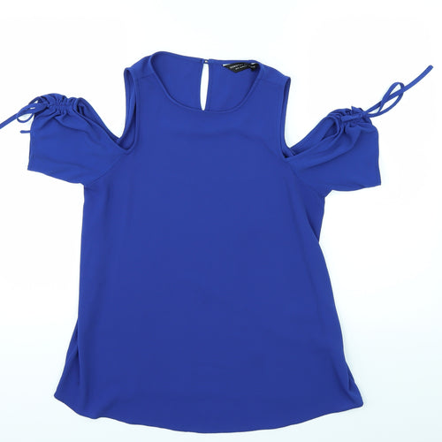 Dorothy Perkins Womens Blue   Basic Blouse Size 10