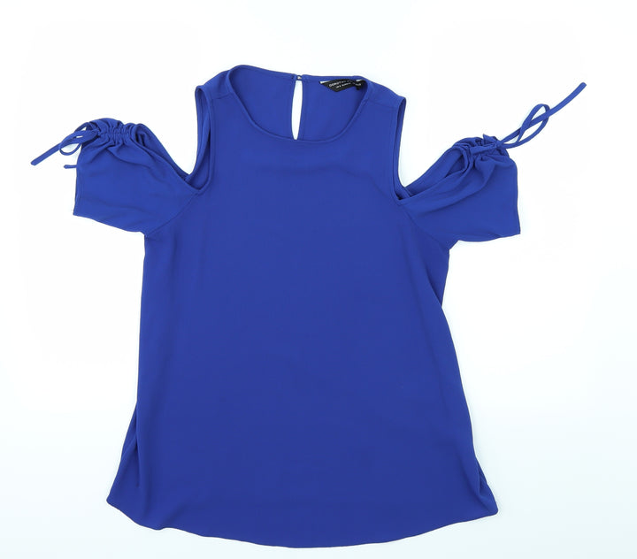 Dorothy Perkins Womens Blue Basic Blouse Size 10