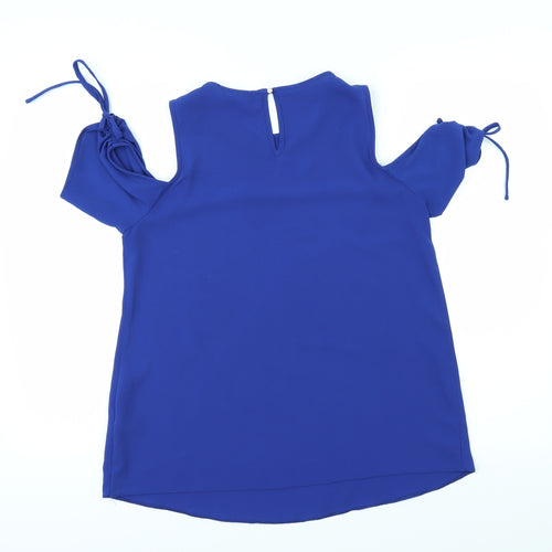 Dorothy Perkins Womens Blue   Basic Blouse Size 10