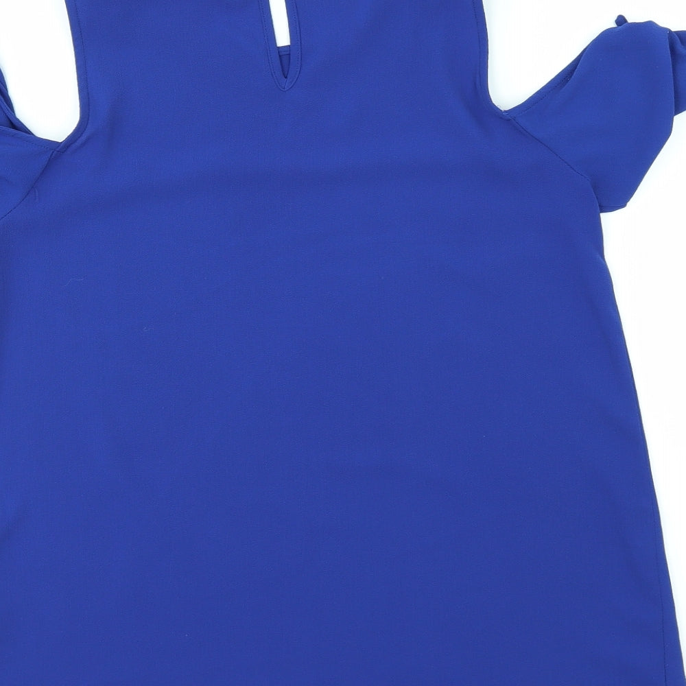Dorothy Perkins Womens Blue   Basic Blouse Size 10