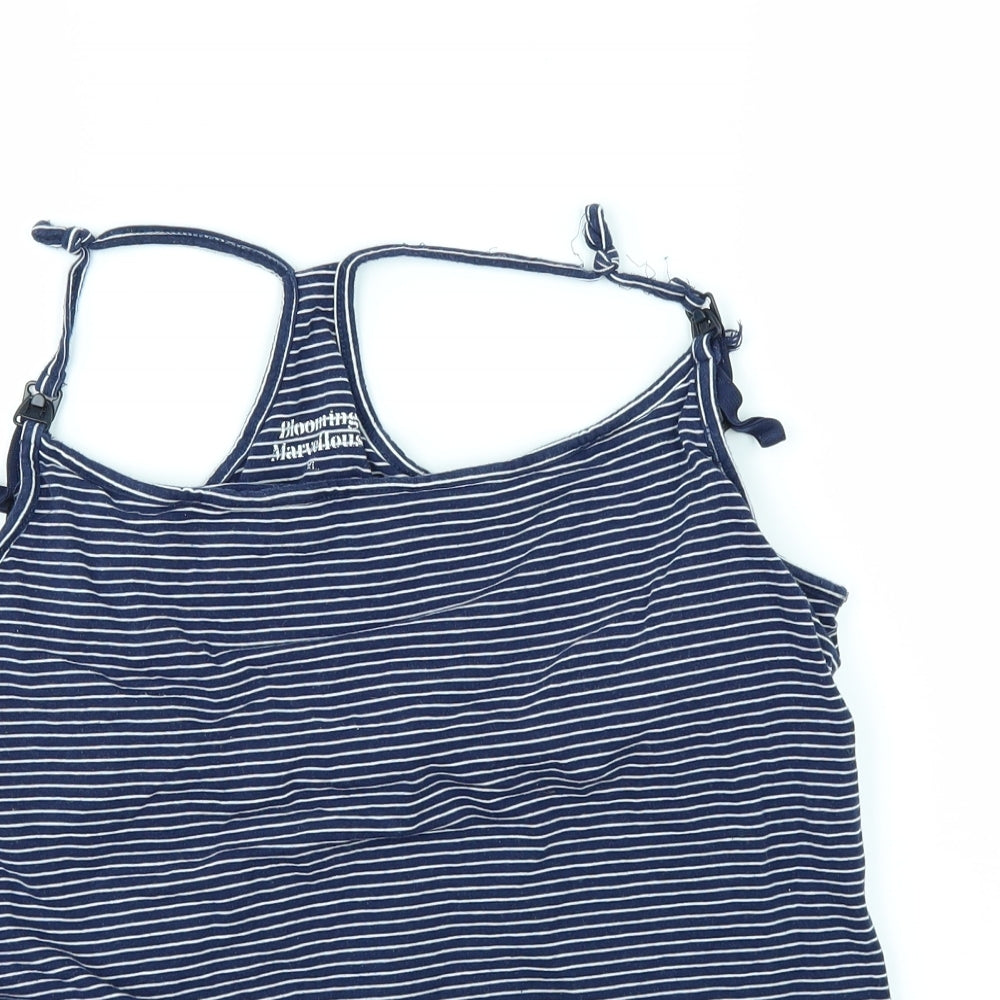 Blooming Marvellous Womens Blue Striped  Basic T-Shirt Size XL