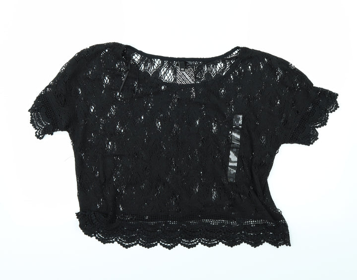 H&M Womens Black Basic T-Shirt Size 12