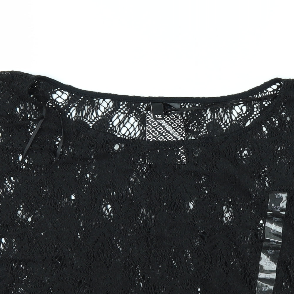 H&M Womens Black   Basic T-Shirt Size 12