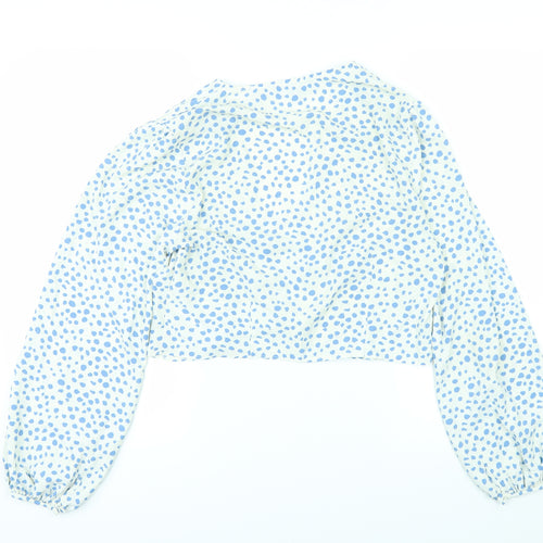 Primark Womens White Polka Dot  Cardigan Jumper Size 14