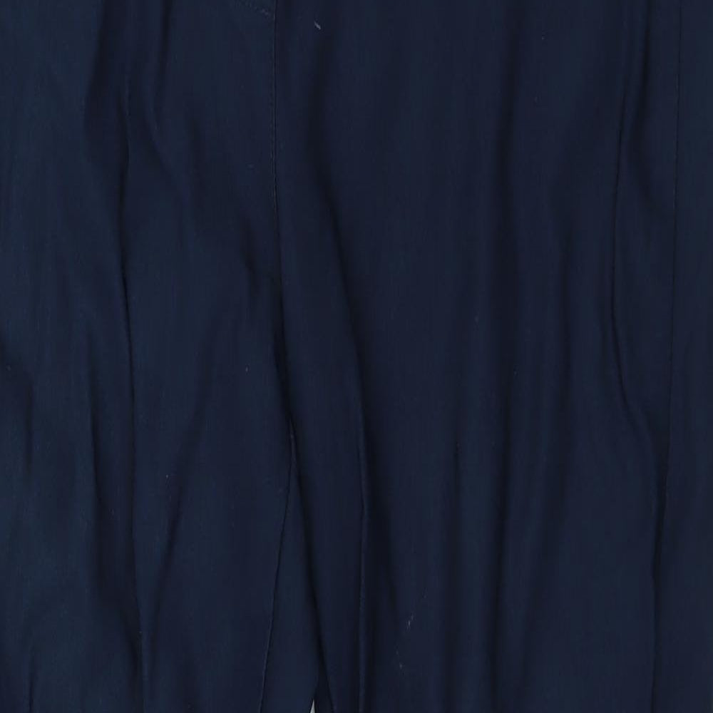 Cotton Womens Blue   Trousers  Size 14 L27 in