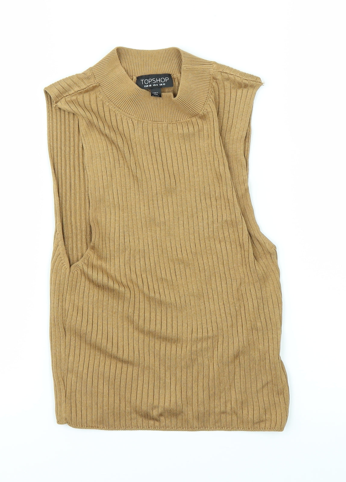 Topshop Womens Brown   Basic T-Shirt Size 10