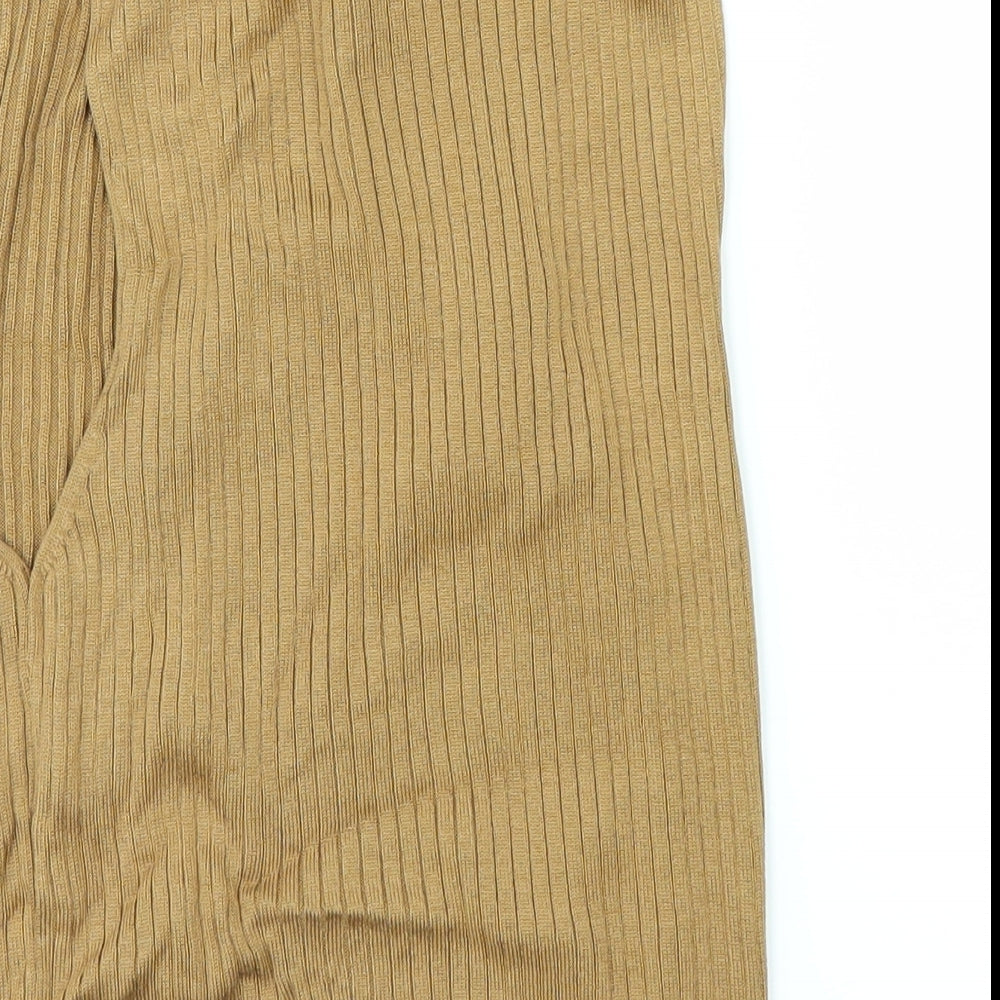 Topshop Womens Brown   Basic T-Shirt Size 10