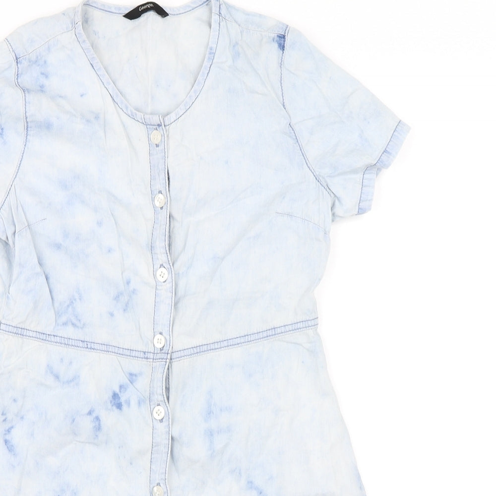 George Girls Blue   Skater Dress  Size 11-12 Years