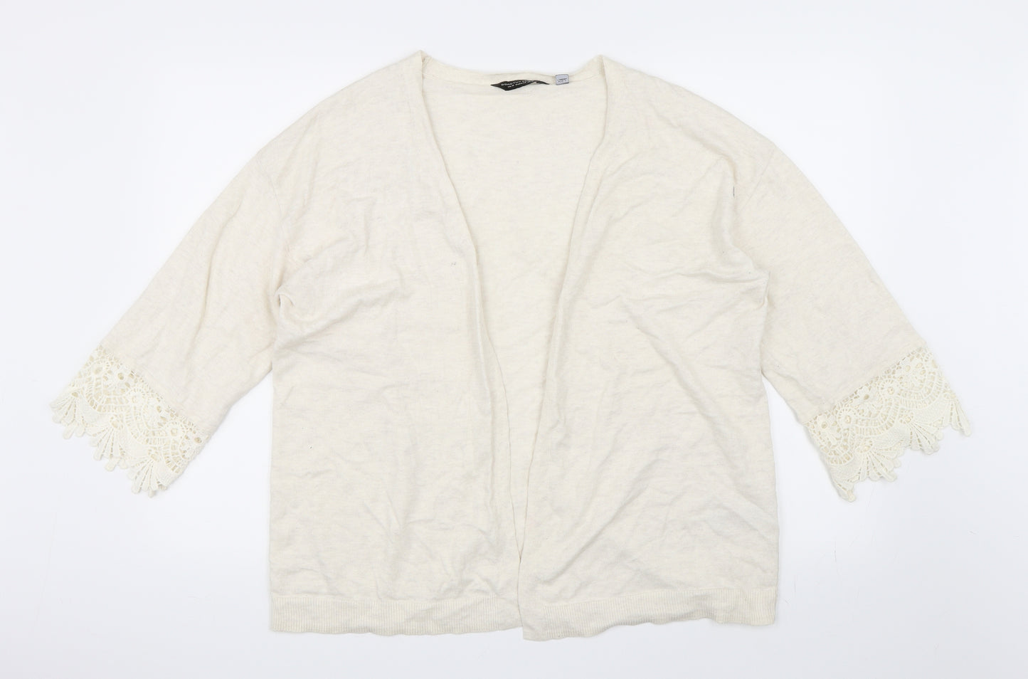 Dorothy Perkins Womens Beige   Cardigan Jumper Size 16