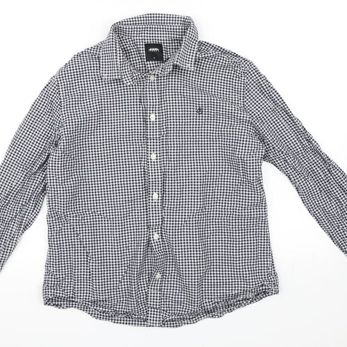 Burton Mens Black Check   Button-Up Size L