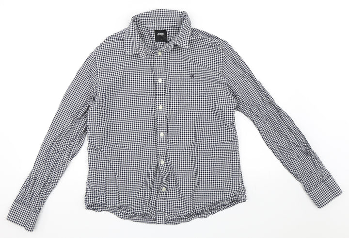 Burton Mens Black Check   Button-Up Size L