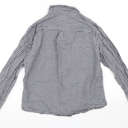 Burton Mens Black Check   Button-Up Size L
