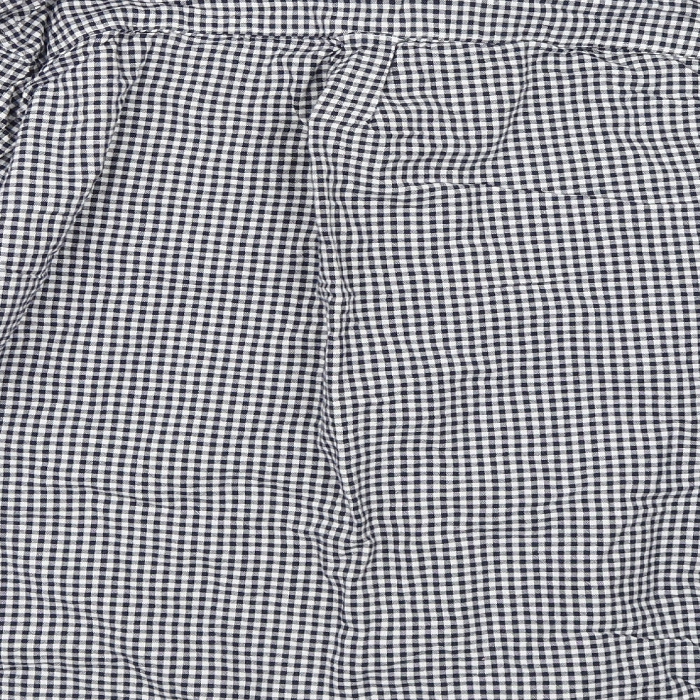 Burton Mens Black Check   Button-Up Size L