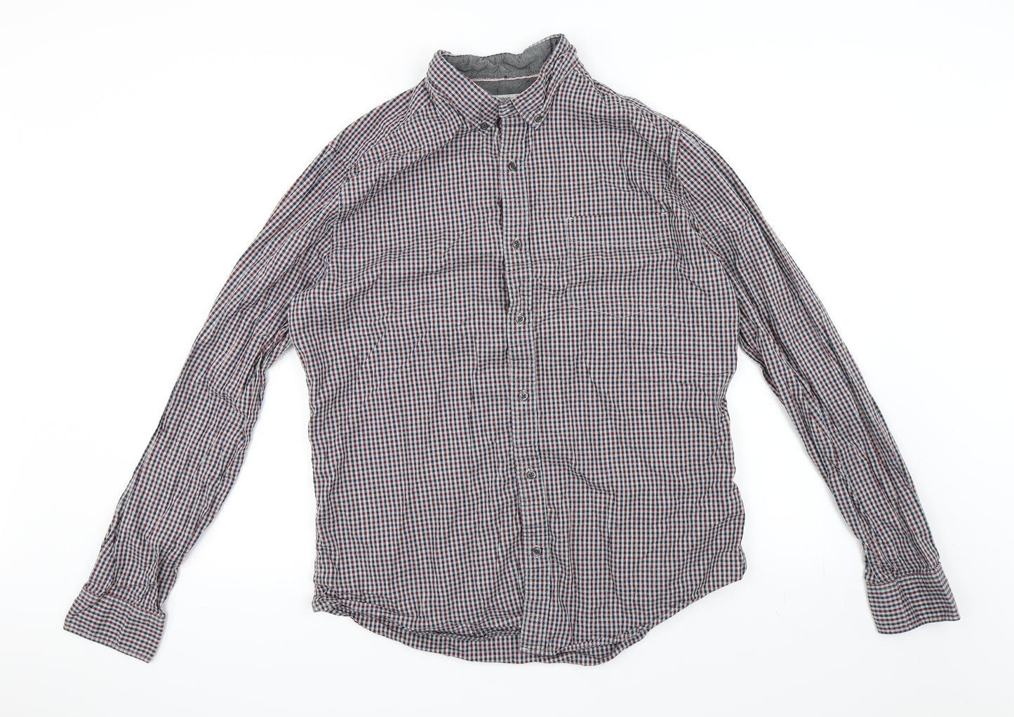 NEXT Mens Red Check   Button-Up Size L
