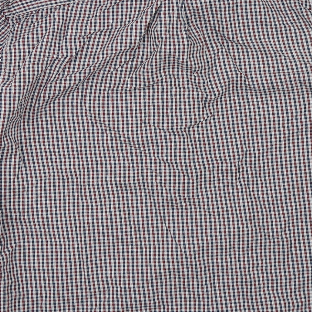 NEXT Mens Red Check   Button-Up Size L