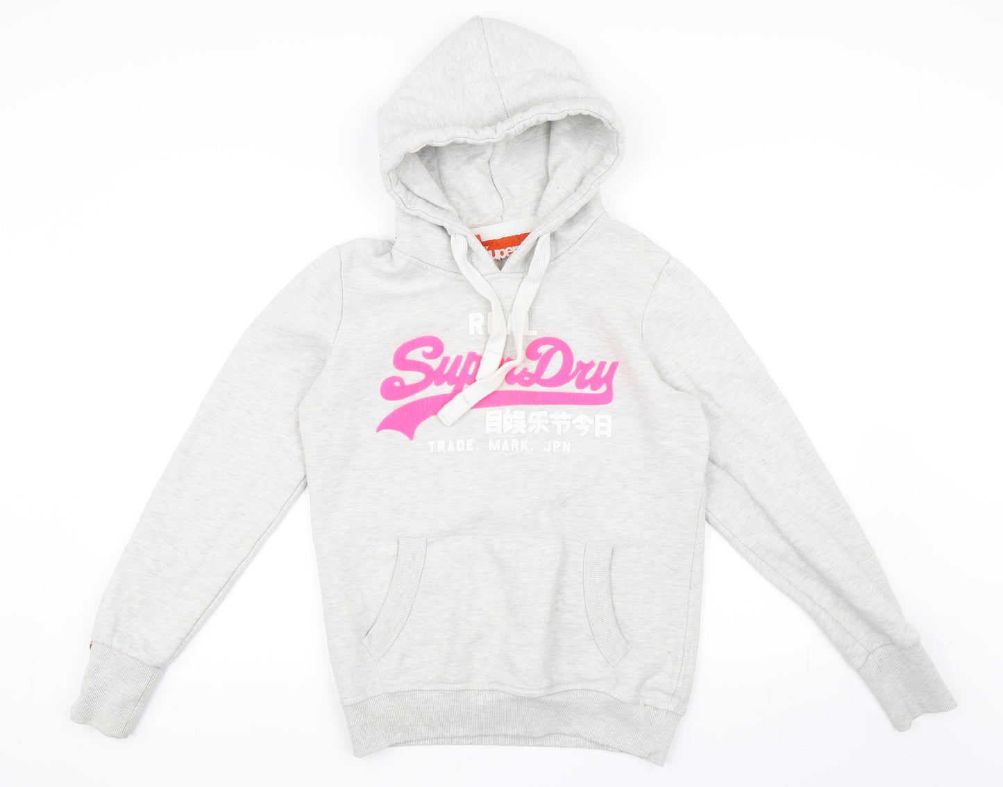 Super Dry Womens Grey   Pullover Hoodie Size M