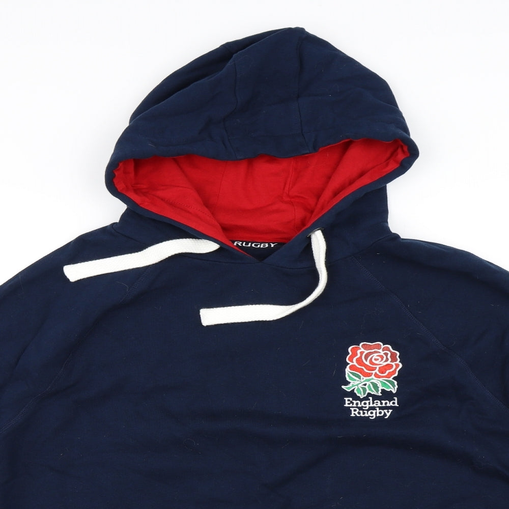England Rugby Mens Blue   Pullover Hoodie Size L  - England Rugby